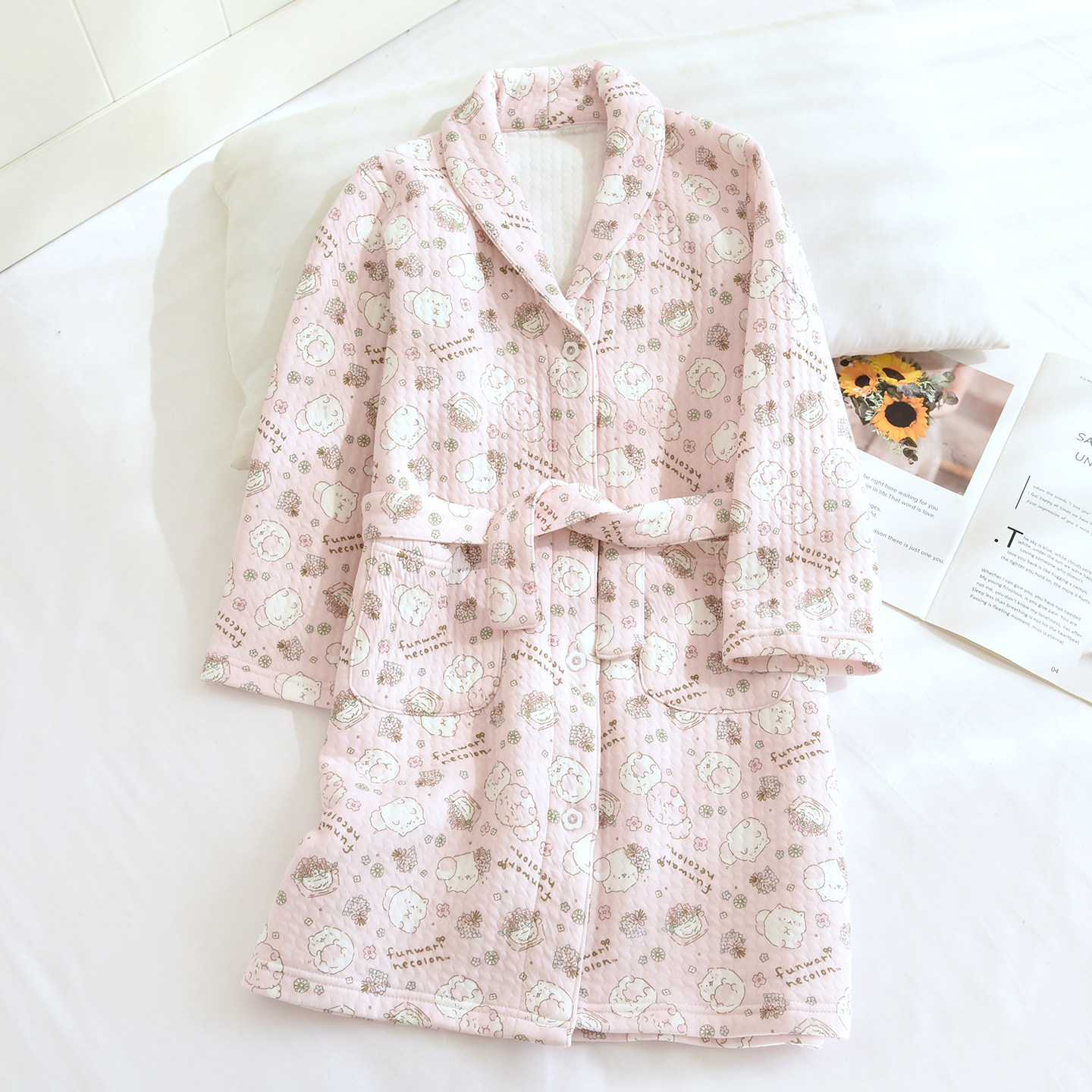 儿童新款秋冬空气棉睡袍女童宝宝可爱卡通三层保暖家居袍亲子浴袍,童装/婴儿装/亲子装,家居袍/睡袍,淘宝优惠券,粉丝福利购,淘宝优惠卷