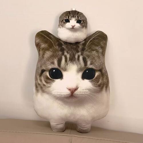 喵脆角被生活磨平棱角的大眼玩偶可爱猫咪毛绒玩具挂件抱枕公仔女