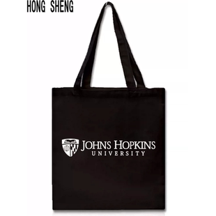 Hopkins 约翰霍普金斯大学纪念帆布袋单肩手提帆布休闲小方包