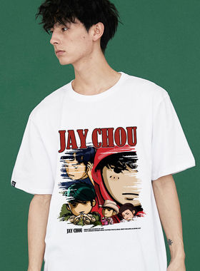 原创JAYCHOU周杰伦周边短袖t恤潮牌嘻哈街头演唱会同款穿搭衣服