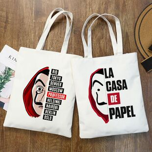 犇La Casa De Papel 女士女士购物包 Bella Ci卡通漫画购物袋手袋