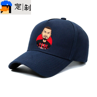 卡通漫画版球星内马尔本泽马卢卡哈兰德粉丝应援遮阳男鸭舌棒球帽