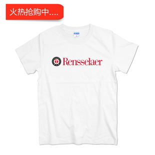 RPI伦斯勒理工学院校服短袖T恤男女欧美学院情侣装圆领学生班服