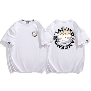 火影忍者摸头t恤手游决斗场表情包挑衅摸头动漫周边短袖上衣服夏