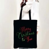Christmas Canvas Tote 犇Merry Bag 圣诞节聚会手提单肩帆布包袋