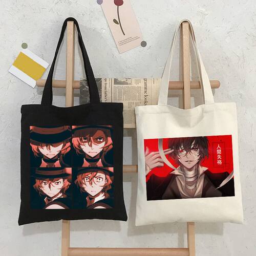 犇日本动漫 Bungo Stray Dogs Osamu Dazai 帆布包 Goth印花帆布