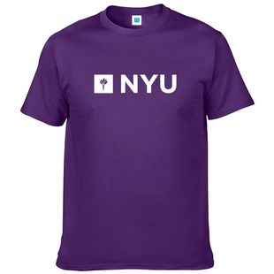 NYU美国纽约大学T恤文化衫校服留学生纯棉短袖NewYorkUniversity