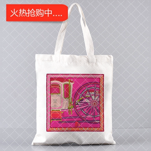 犇Canvas Tote Bag INS风个性图腾印花单肩手提帆布包学生大容量