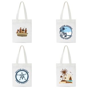 犇海滩复古生活班克斯肩包嬉皮士卡通印花购物休闲购物袋手提托特