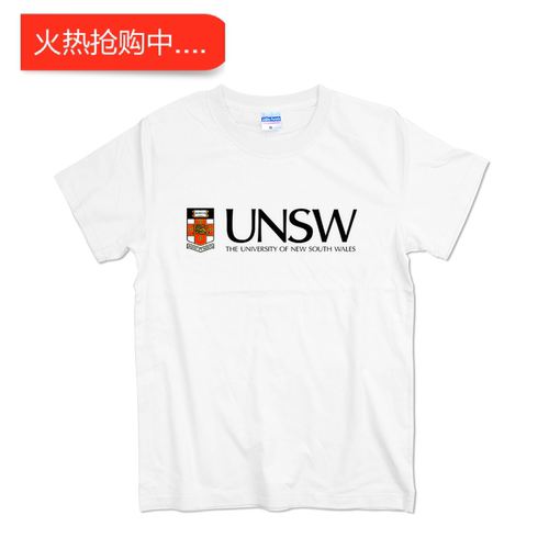 UNSW新南威尔士大学T恤短袖男夏季圆领印花宽松留学生情侣文化衫