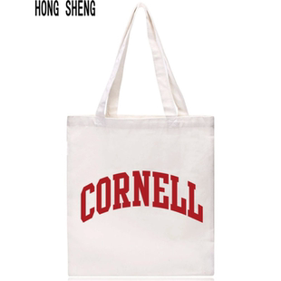 新品Cornell康奈尔大学单肩加厚帆布包纪念品环保购物袋女