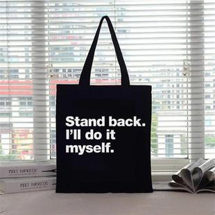 犇跨境外贸新款Common English expressions印花手提单肩帆布托特