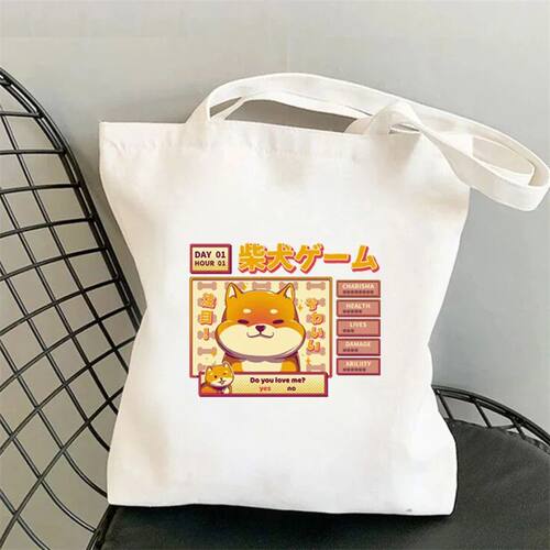 犇跨境热销Cute Dog Printed Large capacity women's shopping b