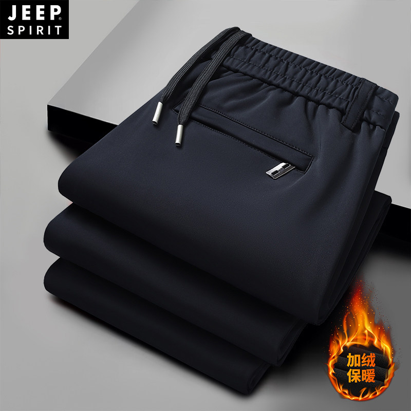 JEEPSPIRT男士加绒保暖休闲裤