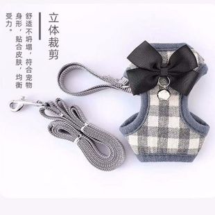 小体狗狗衣服泰迪专用牵引绳比熊幼犬背心式小鹿犬夏季防挣脱外出