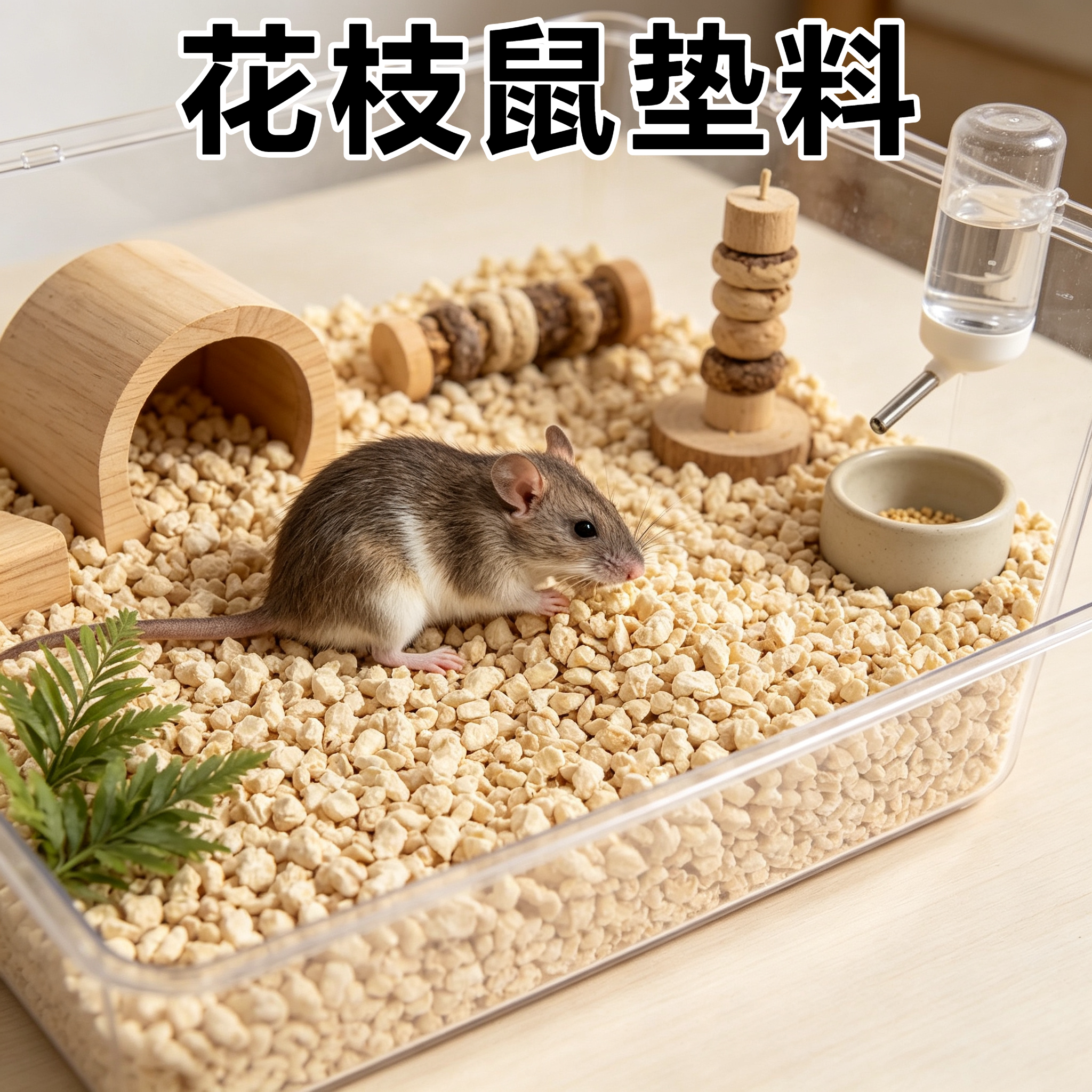花枝鼠专用垫料玉米芯爬宠垫料可食用不易臭四季通用造景装饰无尘