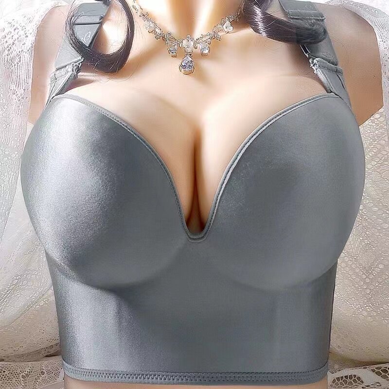 无钢圈收副乳大码显瘦文胸女无痕