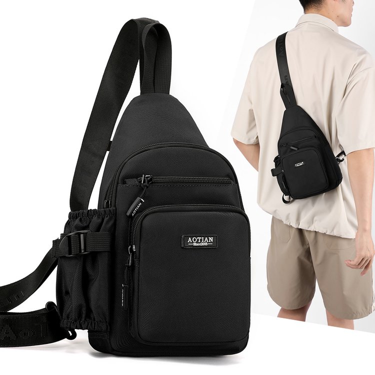 斜挎包男款单肩小背包男士胸包女骑行运动爬山男生平板轻便登山包