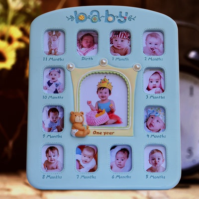 宝宝一周岁成长记录12个月周岁生日纪念my first year相框摆台