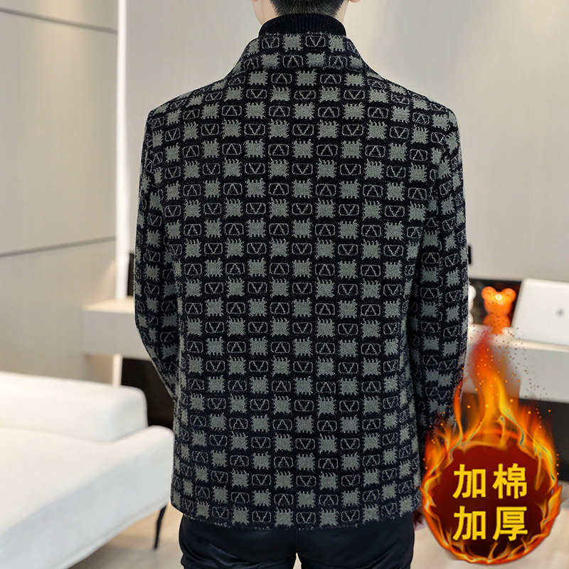 抖音直播新款冬季主推毛呢大衣短款翻领加棉夹克外套男A73P140,男装夹克,电商B226-2（原B217-2）