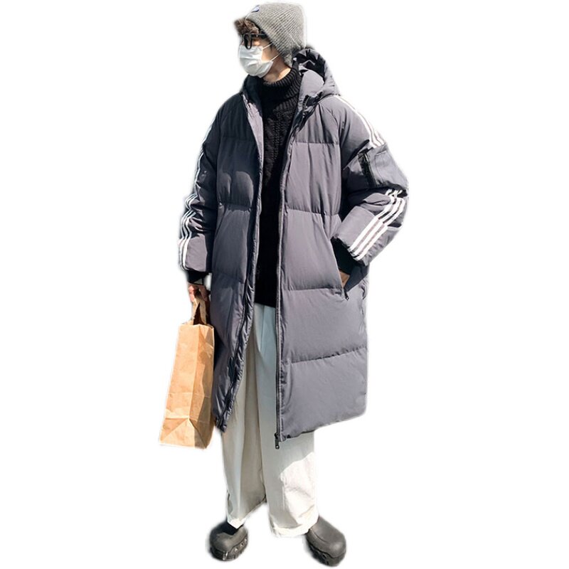 现货主推休闲连帽中长款百搭羽绒服外套男YR2162P150,男装羽绒服,电商B226-2（原B217-2）