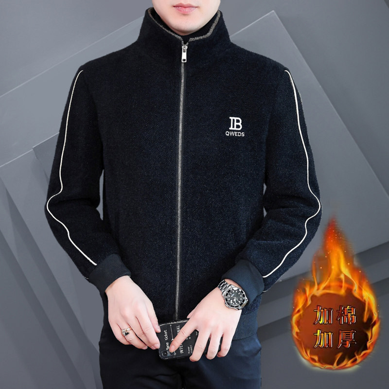 抖音秋冬新款男士拉链立领毛呢大衣夹克外套上衣男A02，男装毛呢大衣，电商B226-2（原B217-2）