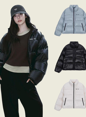 宁艺卓同款韩国小众潮牌matinkim羽绒服男女冬季白鸭绒立领外套