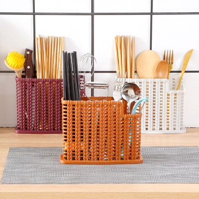 筷子篓置物架壁挂式免打孔沥水筷子笼筒家用北欧筷勺子刀架收纳盒