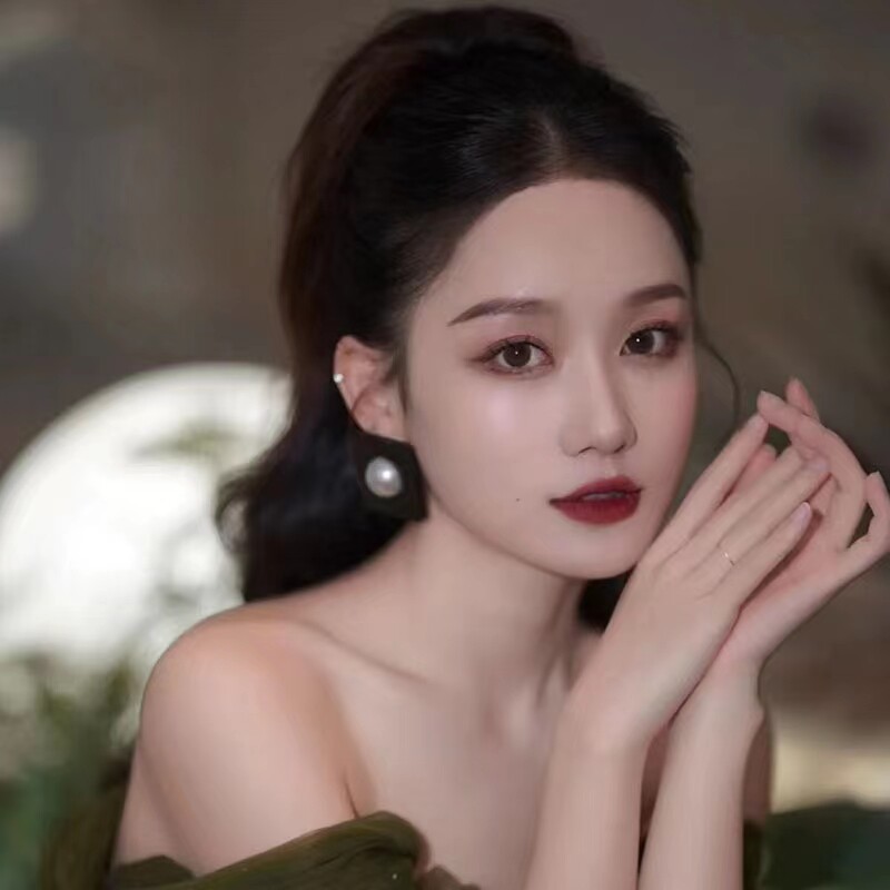 新款新娘复古港风黑色几何珍珠耳环耳饰百搭伴娘婚礼服饰写真旅拍