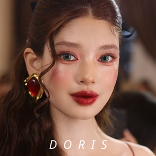 新娘法式 复古轻奢几何褶皱叶片菱形宝石耳环气质设计感走秀耳钉女