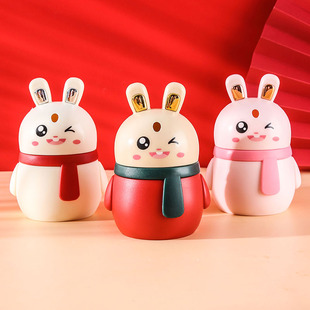小巧牙签盒自动弹出高档家用个性 创意可爱小兔子网红牙签筒高颜值