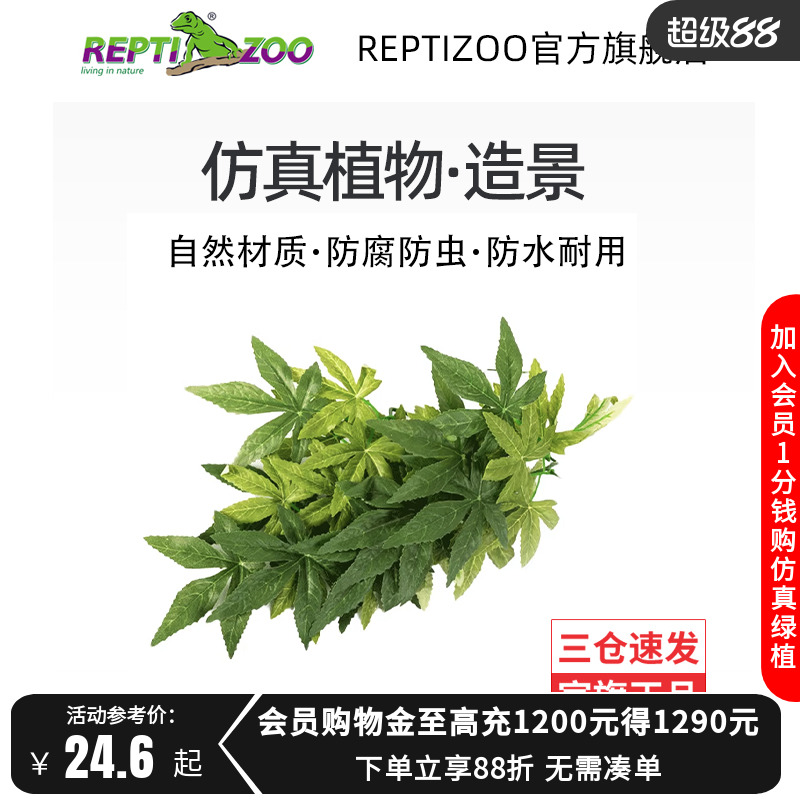 reptizoo爬宠箱守宫藤蔓鱼缸造景
