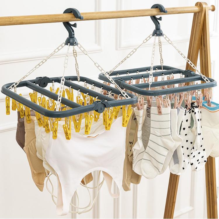 塑料夹子婴儿防风晾衣架多功能