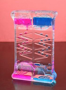 学生动感油漏液体滴漏滑梯沙漏减压玩具创意礼物毕业六一圣诞节