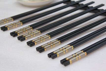 特价精品筷子高档筷五星级酒店筷子礼品筷子镀金筷头合金筷子10双