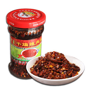 山东特产辣椒酱干煸辣肉丝组合香辣脆香酥微辣拌饭拌面玻璃瓶装