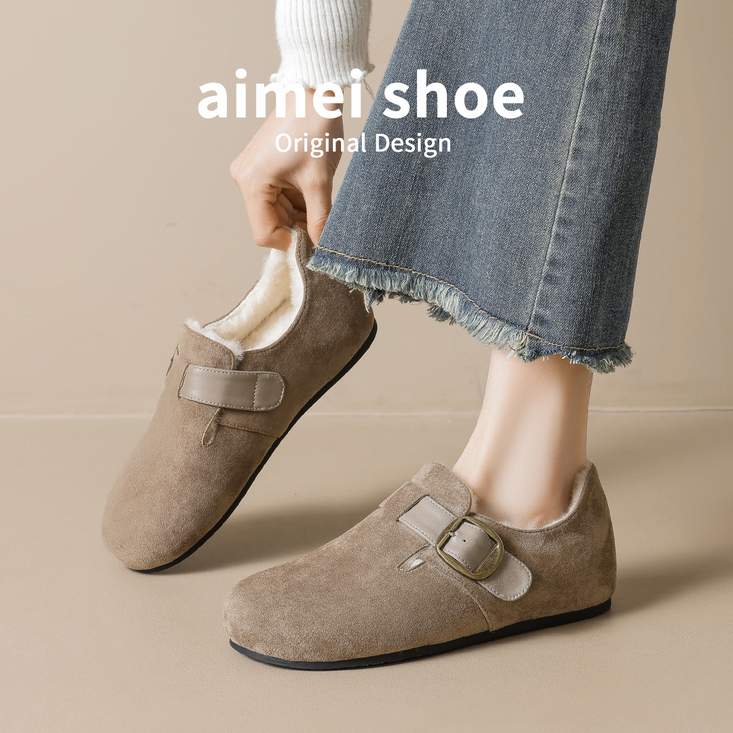 勃肯鞋女2025新款秋冬小个子内增高大码加绒保暖英伦风黑色小皮鞋