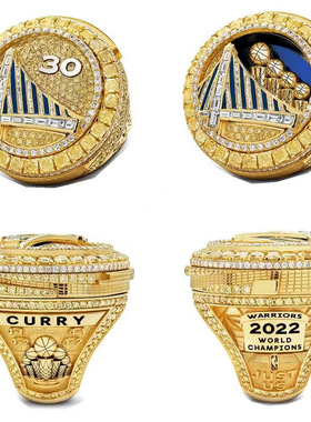 2022 金州勇士30号库里 冠军戒指 可旋转开关