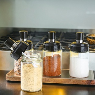 定量盐瓶塑料调料瓶密封防潮调料罐瓶厨房调味料盒盐罐子控盐神器