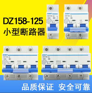 正泰家用空气开关断路器DZ158-125  1P/2P/3P/4P 63A80A100A125