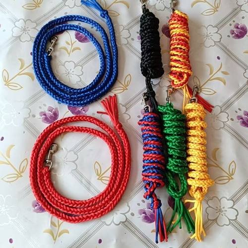 彩绳尼龙绳马缰绳   包芯编织绳八股编制牵马绳  马具马术用品