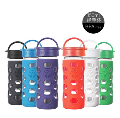 随手美国便携带盖密封玻璃杯