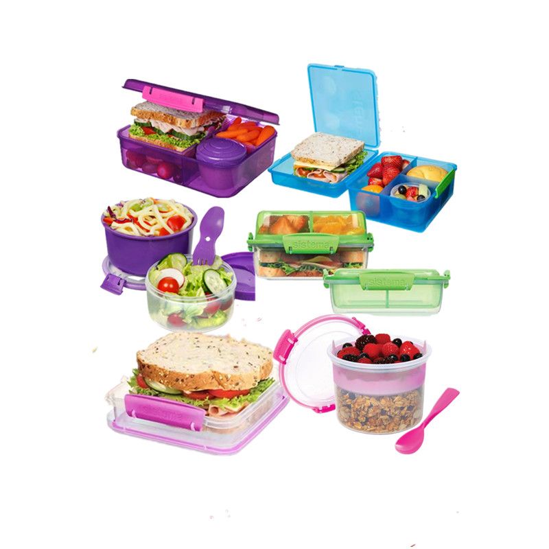 Sistema饭盒便当 水果保鲜盒分隔便捷学生儿童点心午餐可微波加热