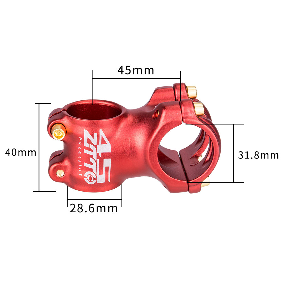 ZTTO 산악 자전거 플러스 또는 마이너스 7도 색상 줄기 도로 자전거 45MM 라이저 자전거 알루미늄 합금 짧은 줄기