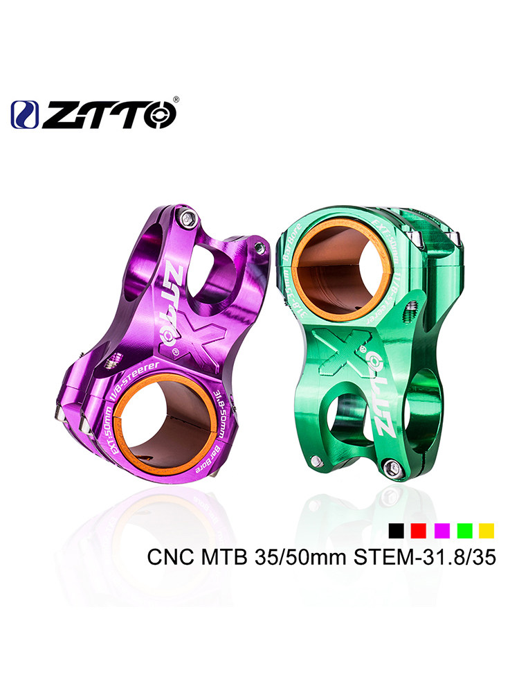 ZTTO 산악 자전거 다채로운 중공 내리막 줄기 31.8|35*50MM 자전거 CNC 초경량 짧은 라이저