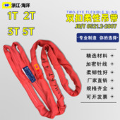 双扣柔性吊装 带起重吊带国标两头扣柔性尼龙吊带圆形起重吊带绳2T