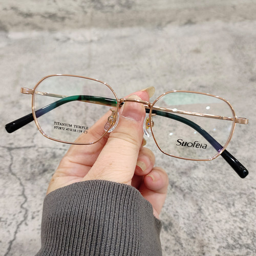 男女方框同款钛眼镜框