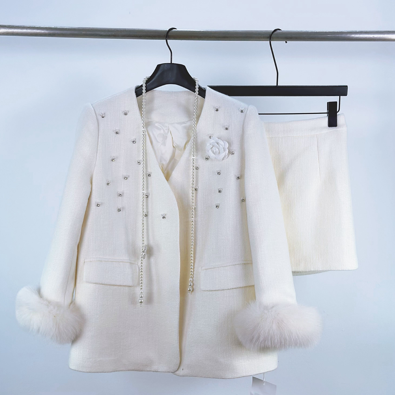 柏多伊俪上衣半身裙小香风套装