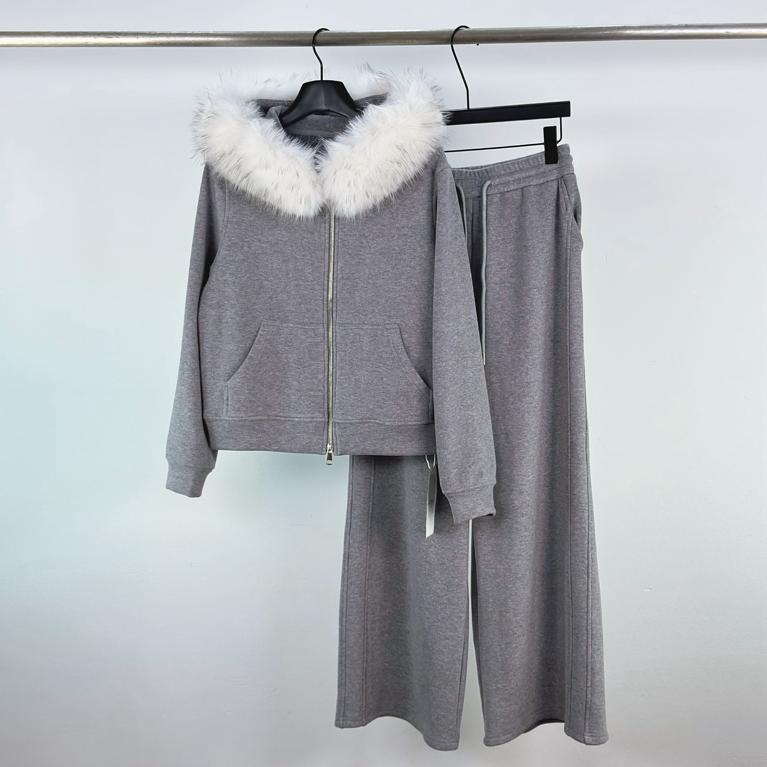 柏多伊俪上衣阔腿裤小香风套装