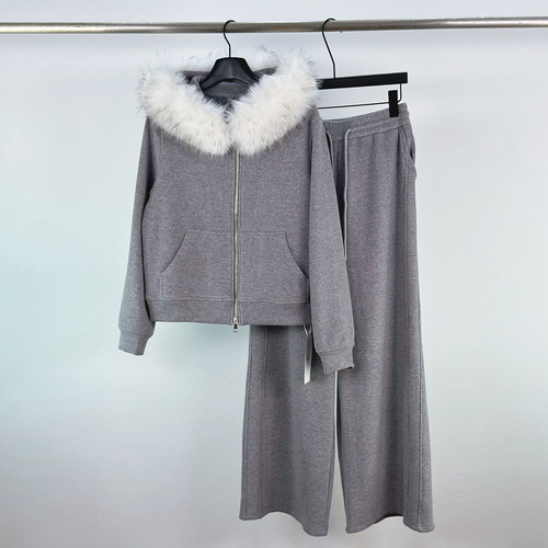 柏多伊俪上衣阔腿裤小香风套装